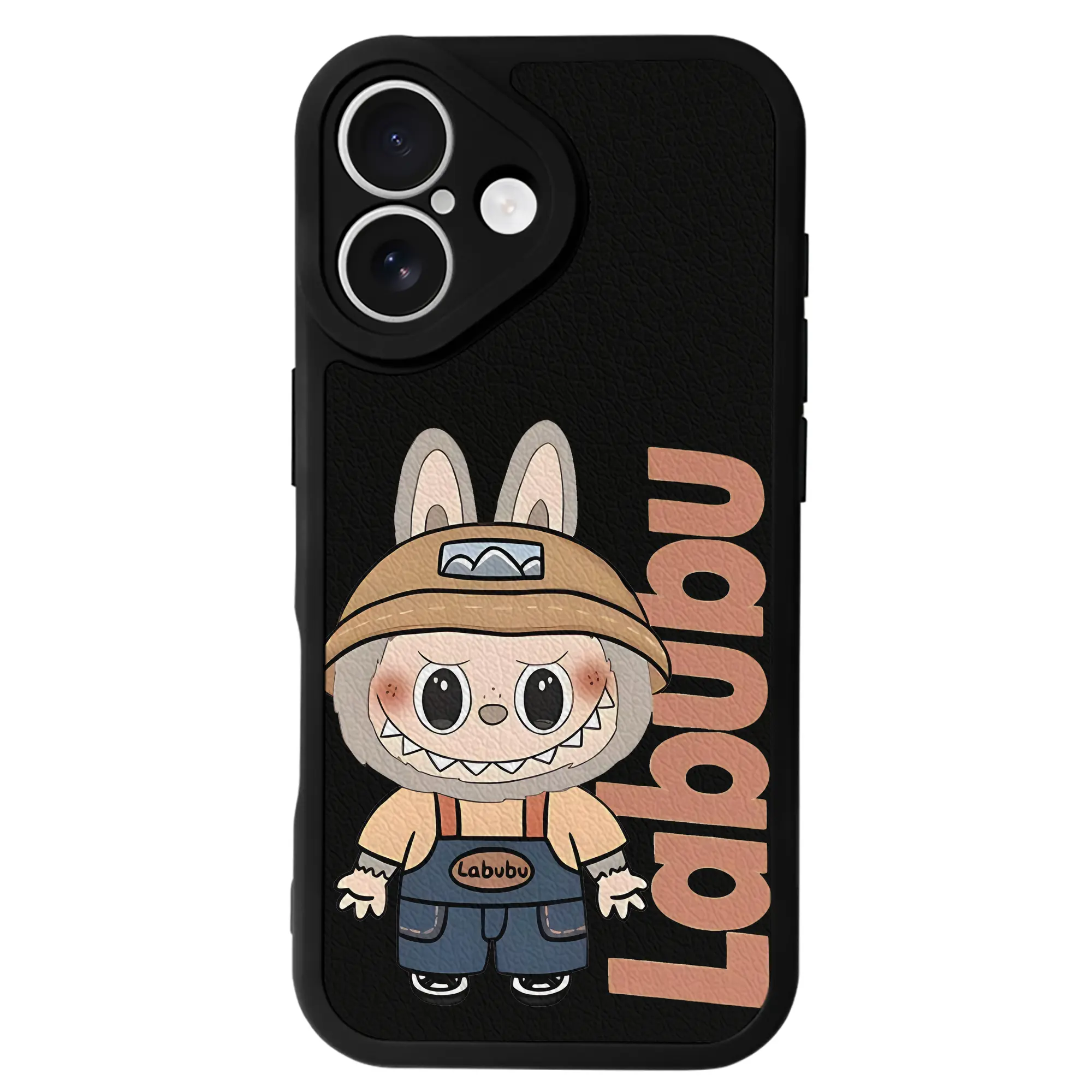 ラブブ グッズ ジモモ - IPhone 16シリーズ対応 ・ シリコンスマホケース ・ レザー調 ・ 高精度フィット ・ 耐衝撃 ・ ワイヤレス充電対応 ・ 精密カット